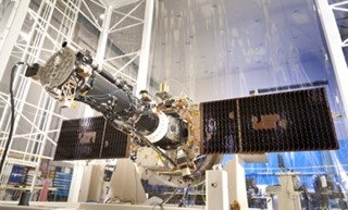 IRIS satellite with solar wings